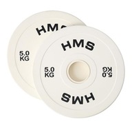 BIELE olympijské TANIERE 2x 5kg HMS SOLID