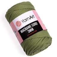 Šnúra CORE Macrame Šnúra 3 mm zelená KHAKI 787