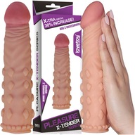 Cyberskin čiapka na zahusťovanie penis Sleeve Vibrating Extension