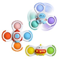 WOOPIE BABY Spinner Senzorická hračka raketa Alien Ufo 3 ks.