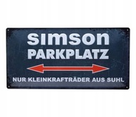 Plaketa SIMSON PARKPLATZ Parkovisko 38 x 34