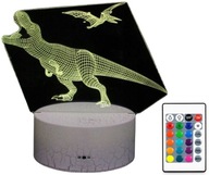 3D LED LAMPA DINOSAUR T-REX + PTERODACTYL DIAĽK