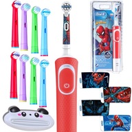 Súprava detskej elektrickej zubnej kefky Spiderman Oral-B s hlavicami