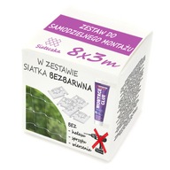 SET BALKÓNOVÁ SIEŤ PROTI VTÁKOM, HÁKY, 8X3