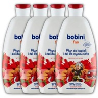 Bobini gél do kúpeľa 2v1 a tekutá malina x 500ml x4