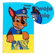 Osuška s vyšívaným menom do škôlky 30x50 Paw Patrol Chase psíkov