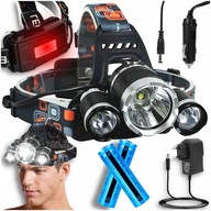 LED HLAVNÁ LAMPA ZOOM CREE XML T6 HLAVNÁ LAMPA NAPÁJANIE 2 batérie 2 nabíjačky