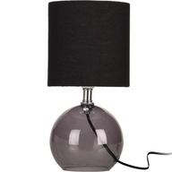 STOLNÁ LAMPA, sklenená guľa, ČIERNA LAMPA, 24 cm