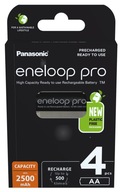 4x BATÉRIA PANASONIC ENELOOP PRO AA R6 2500 mAh