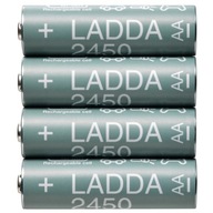 Hrubé AA batérie 2450mAH 4ks HR06 IKEA LADDA