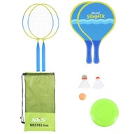 NILS NRZ053 BADMINTON SET 2 RAKETY 2 RAKETY FRIZBI SHUTTERS