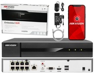 HIKVISION 8x PoE RECORDER pre 8Mpx NVR IP kamery
