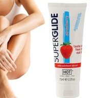 Gel-HOT Superglide JAHODA - 75ml jedlé mazivo