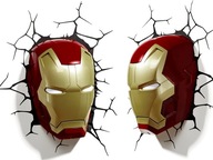 LAMPA 3D LED nočné nástenné svietidlo MARVEL IRON MAN