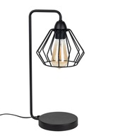 Čierna loft brilantná stolná lampa do spálne