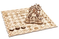 Drevený trik Drevené koleso šťastia na zostavenie puzzle