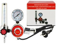 Plynový reduktor s ohrievačom Ar/CO2, rotameter 230V