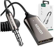 ADAPTÉR VYSIELAČA AUTO PRIJÍMAČ USB BLUETOOTH 5.0 AUX KÁBEL ZELENÝ