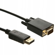 DISPLAYPORT DP - VGA FULLHD KONVERTOROVÝ KÁBEL 1,8M