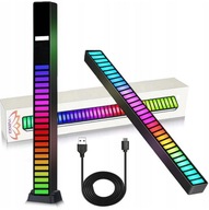 RGB LED LAMPA USB LAMPA BLIKÁ PODĽA RYTMU HUDBY CITLIVÝ ZVUK