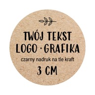 Kraft samolepky s vaším nápisom, logom alebo grafikou x500 Menovky na kotúči