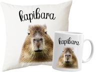 Sada Vankúš + Hrnček CAPYBARA ANIMAL ako darček