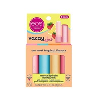 Eos Vacay Vibes Tropický balzam na pery 4 príchute Limonáda Coconut Berry Chery