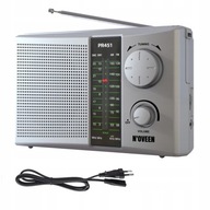 PRENOSNÉ SIEŤOVÉ A BATÉRIOVÉ RÁDIO AM/FM SILVER INOX PR 451 SILVER NOVEN