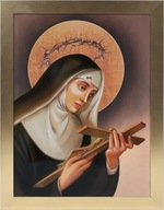 OBRAZ 45x35 SVÄTÁ RITA ZLATÝ RÁM