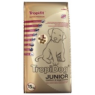 Tropidog Super Premium Junior Stredná a Veľká veľkosť L Morčacie losos 15 kg