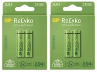 Batérie GP ReCyko HR06 2100 mAh série AA 4 ks.