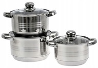 VEĽKÉ hrnce POTS Set 3x hrniec INDUKCIA PLYNU