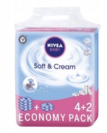 Nivea Baby Soft&Cream vlhčené obrúsky 6x63 ks