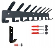 WIESZAK ŚCIENNY i HACZYK NA UBRANIA CZARNY ZESTAW