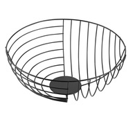 ALTOM KOVOVÝ KOŠÍK NA OVOCIE S PRÚŽKAMI 28 CM, ČIERNA