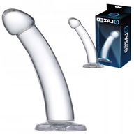 ZAHRNUTÉ dildo na prísavke 16 cm Transparentné