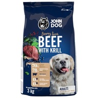 John Dog Berry Line Hovädzí krill veľkých plemien 4x3kg