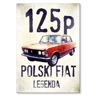 DEKORCIA DARČEK PLACHT OBRAZ FIAT 125p