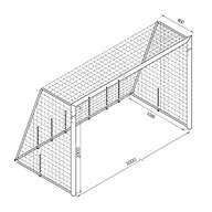 Sieť na bránku 3x2m 2mm 300x200mm biela