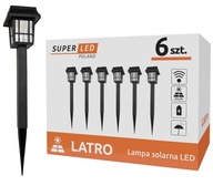 6x LED solárne svietidlo 33 cm SuperLED