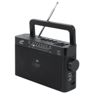 Prenosné kuchynské rádio AM/FM/USB/SD, čierne, s čiernym držiakom antény