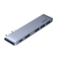 UGREEN Hub adaptér, 2xUSB_C na 3x USB 3.0, HDMI,