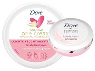 DOVE Body love One Krémový krém na tvár, ruky a telo 250 ml+ Krém 75 ml MIX