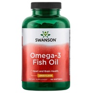 Omega-3 citrónová príchuť 150 kapsúl SWANSON