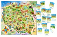 Puzzle 100 Náučná mapa miest Poľska Castor 6+