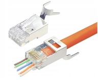 Zástrčky RJ45, kat. 7, FTP priechod, 10 ks