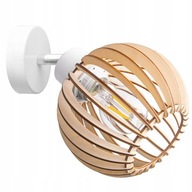 Stropný luster LED svietidlo E27 Drevená guľa