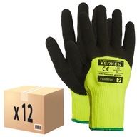 IZOLOVANÉ pracovné rukavice Foam WINTER Latexové rukavice, 12 párov, veľkosť 9L