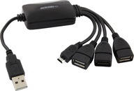 HUB USB 2.0 Esperanza Ea158 3xUSB, 1xmicro USB