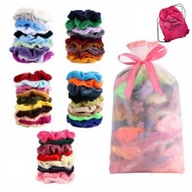 SCRUNCHIES FROTÉ GUMY VEĽKÁ SADA 50 KS